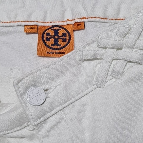 Tory Burch White Jeans Size 26 - Picture 5 of 7